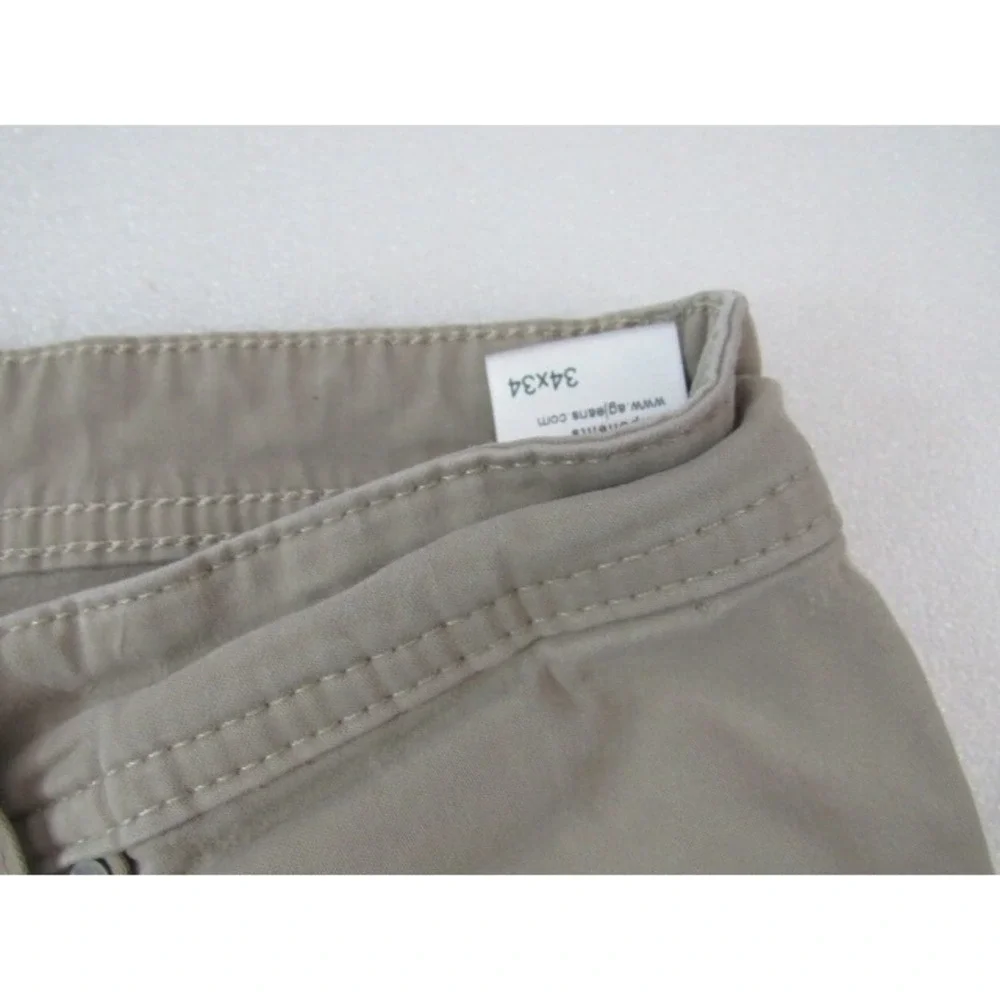 AG Adriano Goldschmied The Graduate Tan Chino Brown Pants $235 SIZE W34 L33